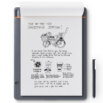 Bloc-notes électronique de 25,4 cm avec écran LCD - Faible consommation  d'énergie - Pour études, réunions d'affaires - Noir (avec étui en cuir)